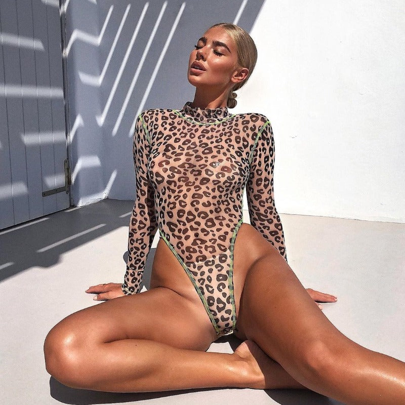 Neon Leopar Bodysuit